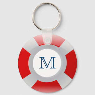 Beach Collectie: Lifesaver Monogram Sleutelhanger