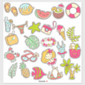 Beach Collectie Pack Sticker (Vel)