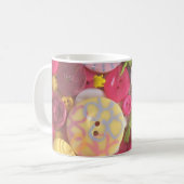 Beach Color Button Collage Koffiemok (Voorkant links)