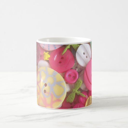 Beach Color Button Collage Koffiemok (Center)