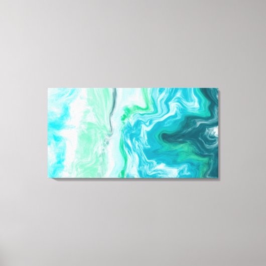 Beach Colors Blue en Turquoise Ocean Waves Canvas Afdruk (Voorkant)