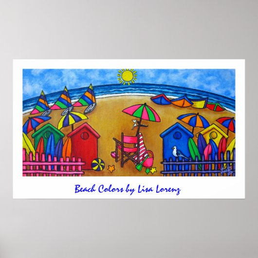 Beach Colors Painting Print (Voorkant)