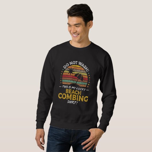Beach Comber Combing the Ocean Shore Quote Graphic Trui (Voorkant volledig)