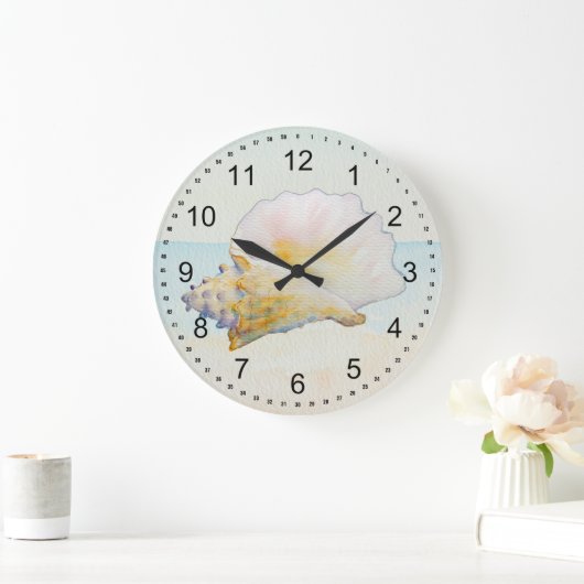 Beach Conch Shell Grote Klok (Huis)