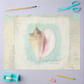 Beach Conch Zee Shell Blue Waterverf Decoupage Tissuepapier (Craft)