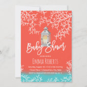 Beach Coral Reef &  Lantern Baby shower Kaart (Voorkant)