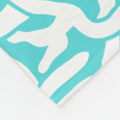 Beach Coral Reef Pattern Nautical White Aqua Blue Fleece Deken (Hoek)
