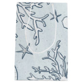Beach Coral Reef Zee Shell & Starfish Gift Bag Medium Cadeauzakje (Achterkant)