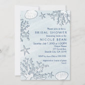 Beach Coral Reef Zee Shell & Starfish Invitations Kaart (Voorkant)