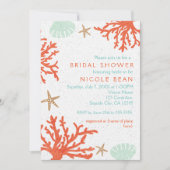 Beach Coral Reef Zee Shell & Starfish Invitations Kaart (Voorkant)