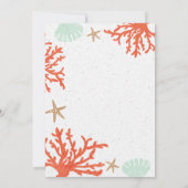 Beach Coral Reef Zee Shell & Starfish Invitations Kaart (Achterkant)