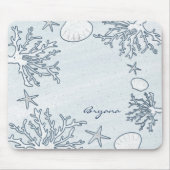 Beach Coral Reef Zee Shell & Starfish Muismat (Voorkant)