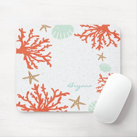 Beach Coral Reef Zee Shell & Starfish Muismat (Met muis)