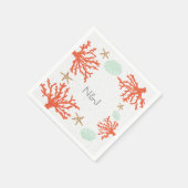 Beach Coral Reef Zee Shell & Starfish servetten (Hoek)
