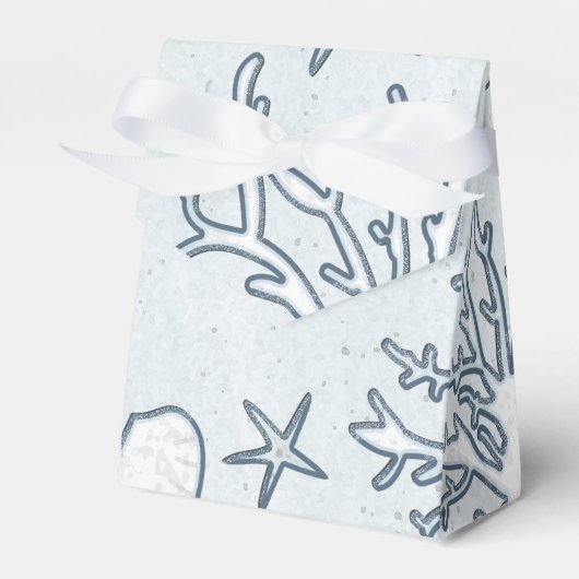 Beach Coral Reef Zee Shell & Zeester Favor Boxen Bedankdoosjes (Voorkant Zijde)