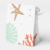 Beach Coral Reef Zee Shell & Zeester Favor Boxen Bedankdoosjes (Achterkant)