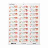 Beach Coral Reef Zee Shell Zeesterren Adresetikett Etiket (Full Sheet)