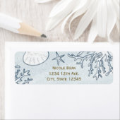 Beach Coral Reef Zee Shell Zeesterren Adresetikett Etiket (Insitu)