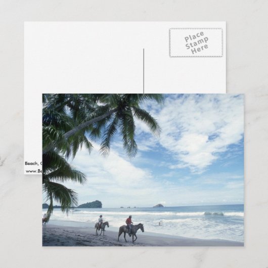 Beach, Costa Rica Briefkaart (Voorkant / Achterkant)