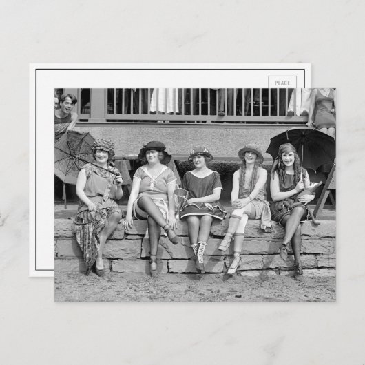 Beach Costume Contest, 1921 Briefkaart (Voorkant / Achterkant)