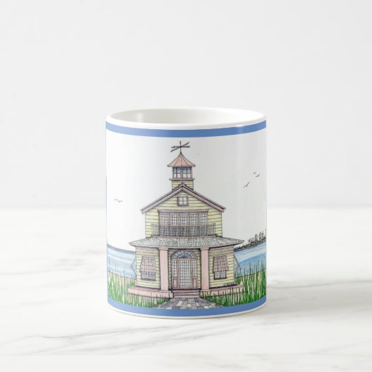 Beach Cottage Blue 11oz-Mok Koffiemok (Center)