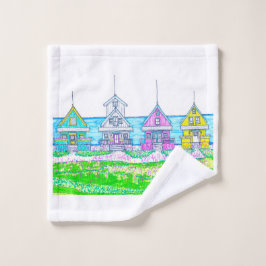 Beach Cottage Bright WashCloth Washandje
