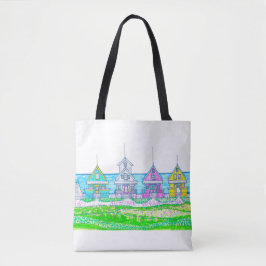 Beach Cottage Canvas tas