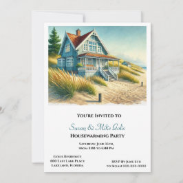 Beach Cottage Housewarming Party Uitnodiging