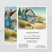 Beach Cottage Housewarming Party Uitnodiging (Voorkant / Achterkant)
