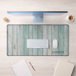 Beach Cottage Hout Gepersonaliseerd Bureaumat