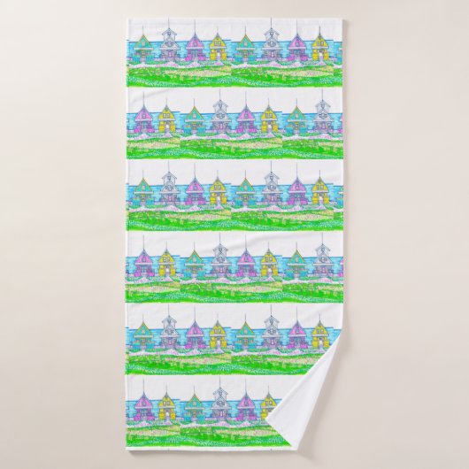 Beach Cottage lichte badhanddoek (Badhanddoek)