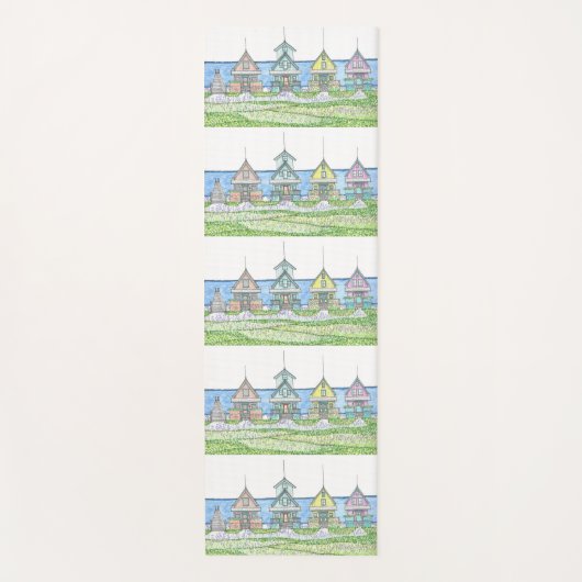 Beach Cottage Pastelyoga mat (Voorkant)