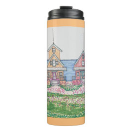Beach Cottage Perzik Thermische Tumbler Thermosbeker
