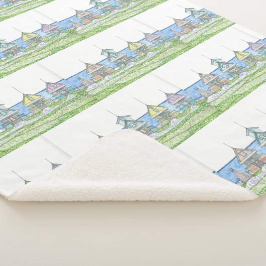 Beach Cottage Sherpa Blanket Deken (3/4)