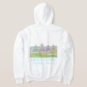 Beach Cottage Zippered Hoodie (Laag Achter)