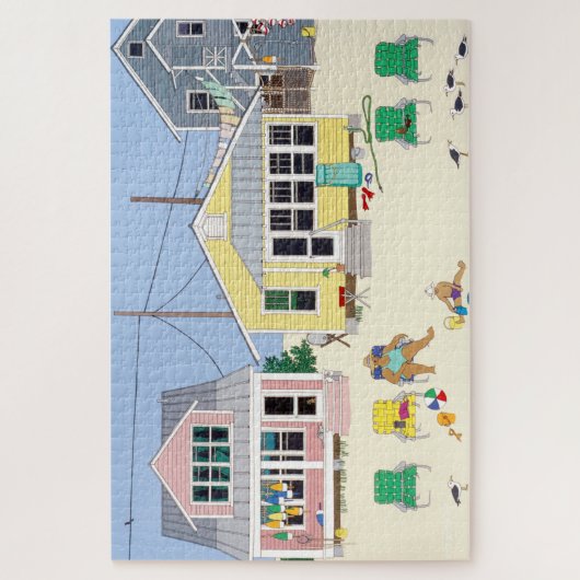 Beach Cottages Legpuzzel (Verticaal)