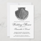Beach Couple's Wedding Shower Scallop Shell Charco Kaart (Voorkant)