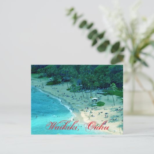 Beach Cove in Waikiki in Oahu Briefkaart (Staand voorkant)
