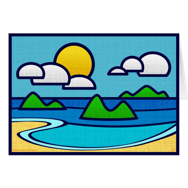 Beach Cove-kaart. Leeg binnen. (Voorkant Horizontaal)