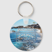 Beach Cove Schilderen Uw avontuur begint Sleutelhanger (Voorkant)