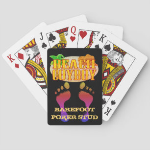 Beach Cowboy Nighttime Barefoot Poker Stud Pokerkaarten