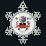 Beach Crab, My Ball, MeWarriorWoman op Twitch Tin Sneeuwvlok Ornament<br><div class="desc">Ik streep spelletjes op Twitch. Dit is een kunstemote die ik heb gemaakt voor mijn Twitch-kanaal. Zelfs als je me niet volgt op Twitch,  hoop je dat je van de krabben zult genieten.</div>