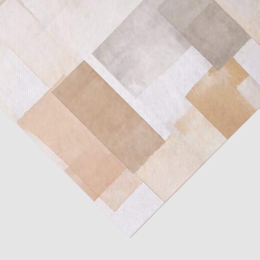 Beach Cream Rechthoeken Bruiloft Tissuepapier (Detail)