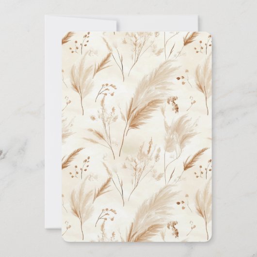 Beach Cream Sand Birthday Kaart (Achterkant)