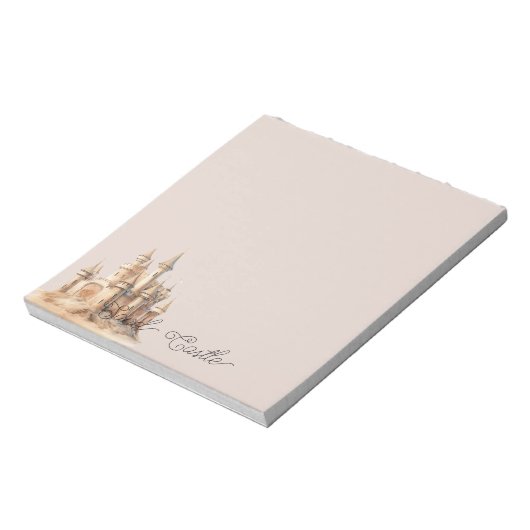 Beach Cream Sand Castle Notitieblok (Linkerzijde)