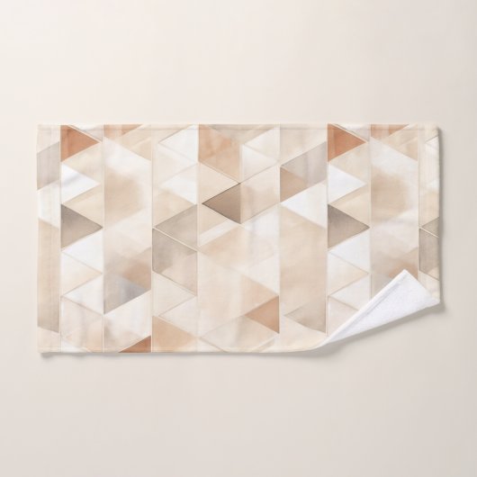 Beach Cream Triangles Bad Handdoek (Handdoek)