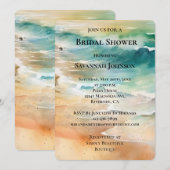 Beach Cream Turquoise Aqua Ocean Vrijgezellenfeest Kaart (Voorkant / Achterkant)