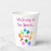 Beach Creatures Papieren Bekers (Achterkant)