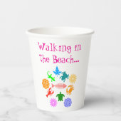 Beach Creatures Papieren Bekers (Voorkant)