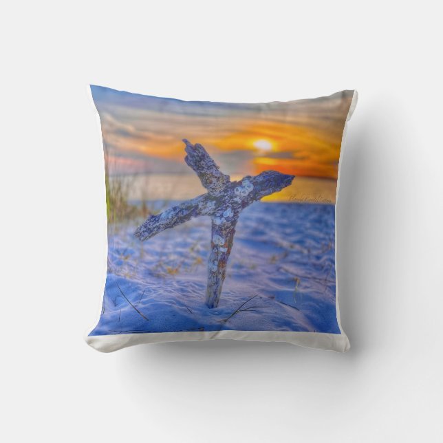 Beach cross koffie mok kussen (Voorkant)